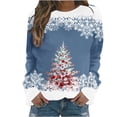 thumbnail image 2 of TIMIFISES Hauts pour Femmes en Liquidation, T-Shirt Ample Imprimé de Mode pour Femmes, Blouse à Manches Longues, Hauts Décontractés à Col Rond, 2 of 3