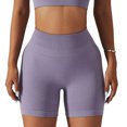 thumbnail image 1 of Pantalones cortos de Yoga para correr para mujer, pantalones cortos de entrenamiento con Control de barriga, sin costuras, de punto, cintura alta, levantamiento de glúteos, 1 of 6