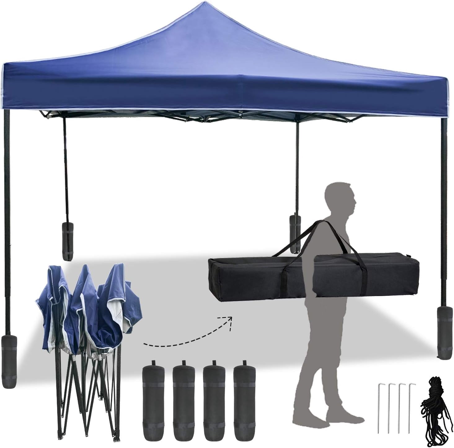 FDW Pop Up Canopy 10x10 Pop Up Canopy Tent Party Tent Ez Up Canopy Sun ...