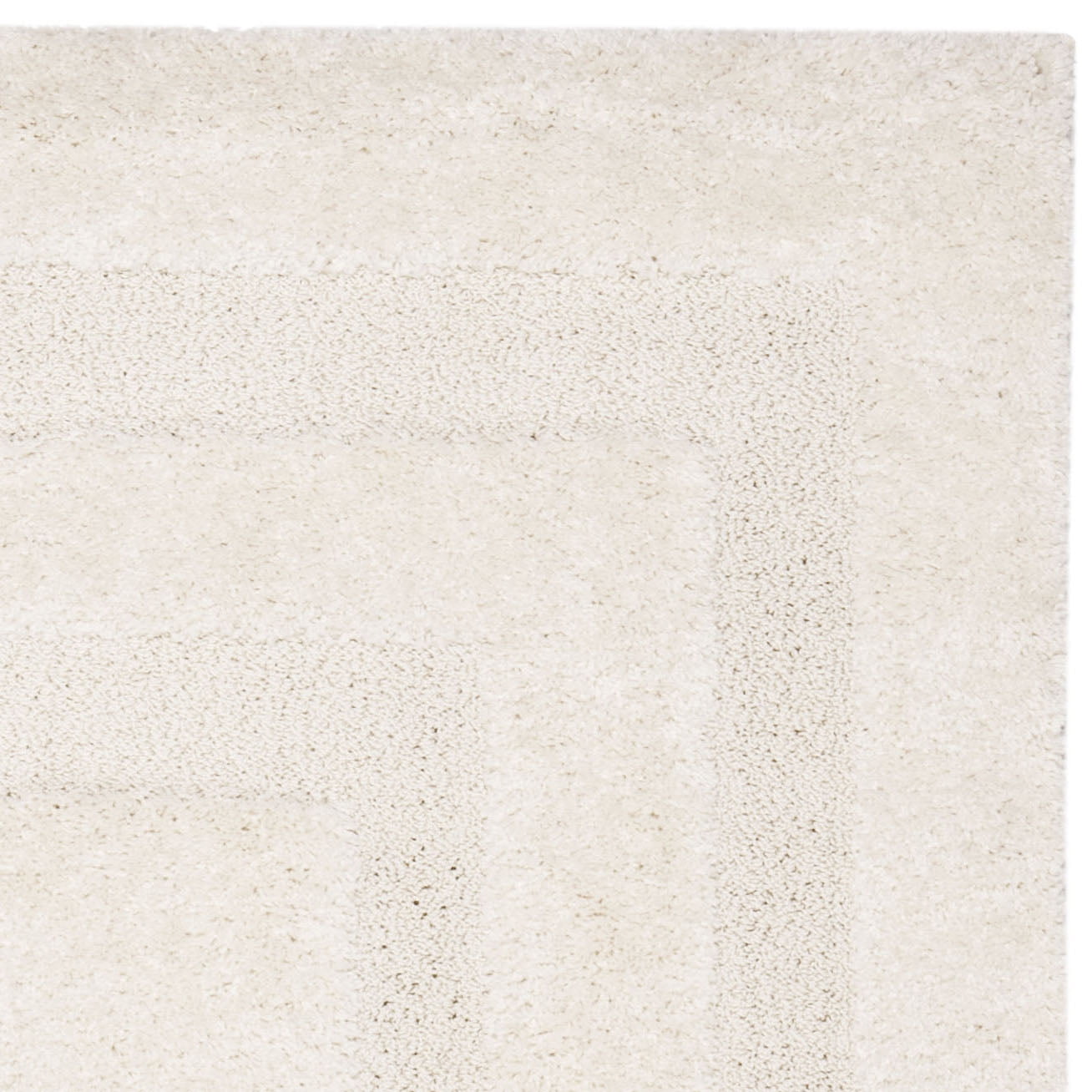 SAFAVIEH Florida Mason Bordered Shag Area Rug, Cream, 8' x 10'
