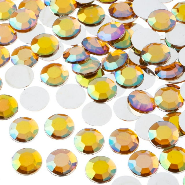 CHUANK Perles John 400 Pcs 12mm (SS50) / Strass Ronds en Acrylique Bleu Royal à Dos Plat