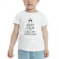 thumbnail image 2 of Keep Calm Call Godfather Cute Toddler T-Shirts for Boys Girls (White, Youth S), 2 of 5