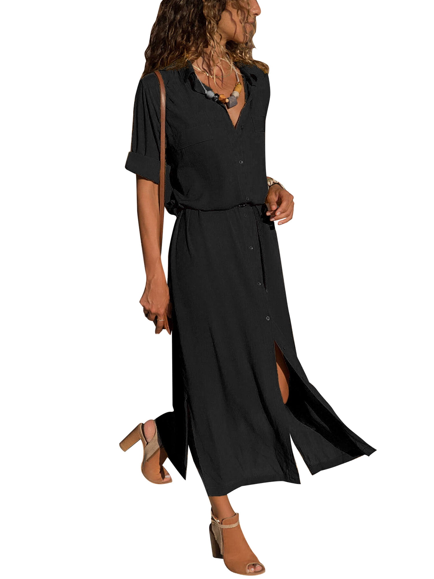 long side split dress