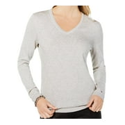 Tommy Hilfiger Womens Argyle Embellishments Sweater;XS