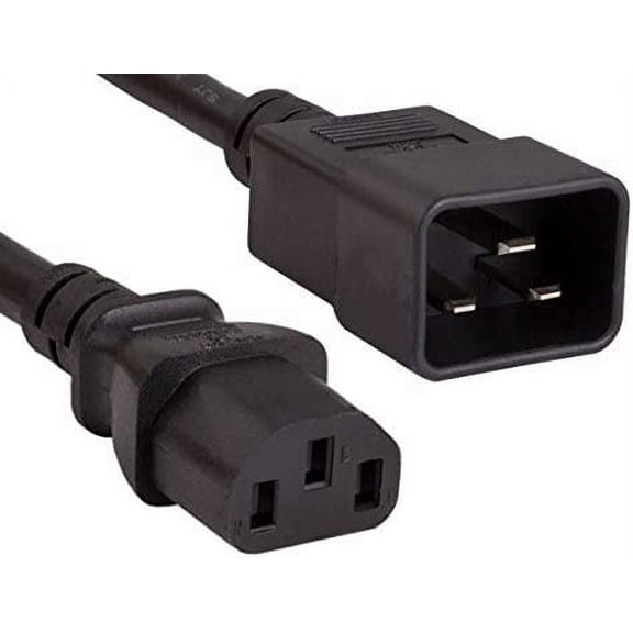 Cable Leader 10 ft 14 AWG 15A 250V Power Cord IEC320 C20 to IEC320 C13 UL Listed