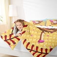 thumbnail image 3 of Castle Fairy Baseball Bat Glove Twin Bedding 7-Piece, Blue Ice Cream Drip Bedding Comforter Set, Brown Pink Yellow, 3 of 7