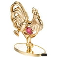 thumbnail image 4 of Matashi  24K Gold Plated Rooster Table Top with Red and Clear Genuine  Crystals, 4 of 5