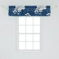 thumbnail image 2 of Floral Boho Window Valance, Simple Design Modern Jasmine Flowers Illustration with Lines Print, Curtain Valance for Kitchen Bedroom with Rod Pocket, 54" X 18", Dark Indigo Eggshell, by Ambesonne, 2 of 2