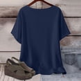 thumbnail image 5 of Plebaso Hauts d'Été pour Femmes Manches Courtes Col Rond T-Shirts Confortables Blouses Amples pour Femmes, 5 of 5