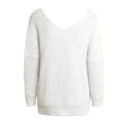 thumbnail image 5 of iHPH7 Off the Shoulder Sweater Womens Fall Tops Lightweight Sweaters for Women Fall Outfits for Women Fall Sweaters for Women Soft Sweaters for Women Fall Long Sleeve Tops for Women White S, 5 of 7