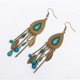 thumbnail image 4 of Qarigey Pendientes largos con cuentas de borlas y gancho de aleación de hojas ovaladas para mujer y niña Ropa, zapatos y accesorios Miscelánea Rojo, 4 of 5