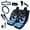 Butterfly Blue, variant on Jeiento Blue Butterfly Auto Seat Covers Full Set 14 Pack with Steering Wheel Cover Seatbelt Shoulder Pad Rearview Mirror Accessories Gear Shift Knob Cover Set Coasters Keychains Decor