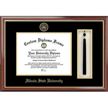 Campusimages IL966PMHGT Illinois State Tassel Box and Diploma Frame