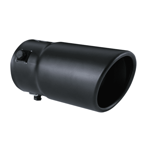Exhaust Muffler, Stainless Steel Exhaust Tip, Universal Black 6" Length ( 2.75'' Inlet 3'' Outlet, Straight Pipe)