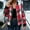 Red, variant on Womens Bomber Jackets, Claasic Checked Long Sleeve Zipper Fall Fashion Outwear with Pockets Red 2XL