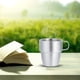 thumbnail image 2 of Taza de café de acero inoxidable 304 de doble capa con asa para cafetería, 300 ml, 2 of 13