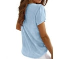 thumbnail image 4 of V-Neck Casual T-Shirt With Pocket For Women, 4 of 5