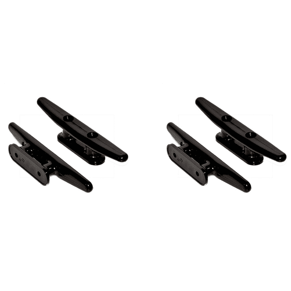 2025 New! 4 Pack Black Nylon Boat Cleat 6 Inch - Rope Cleat, Kayak, Dock Cleats Perfect for Marine, Deck, Nautical Decor