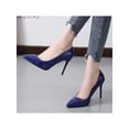 thumbnail image 5 of High Heels  for Women Closed Toe Stillettos Heel Dress Shoes Blue 7, 5 of 12