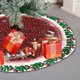 thumbnail image 5 of Falda de poliéster colorida para árbol de Navidad | 90 cm/35,4 pulgadas, con estampado de muñecos de nieve y copos de nieve | Decoración navideña reutilizable para fiestas en casa o en la oficina, 5 of 5
