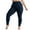 Plus Size Legging for Womens with Side Pockets-Navy-A5, variant on Women's Leggings Plus Size Mid Rise Butt Lifting Skinny Compression Yoga Pants 7/8 Length Tummy Control Swim Leggings with Pockets Black 2XL