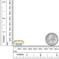 thumbnail image 6 of Gem Stone King 10K Yellow Gold White Moissanite and Swiss Blue Topaz Engagement Ring for Women | 1.21 Cttw | Round 5MM | Gemstone Birthstone | Size 6, 6 of 7