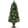 thumbnail image 1 of Árbol de Navidad Decoway artificial preiluminado de 4 pies con base dorada, 1 of 8