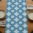 thumbnail image 5 of Table Runners 72 Inches Long Dress Scarves, Blue Floral Farmhouse Kitchen/Dining Table Runner, Coffee Tablerunners, Spring Flowers Modern Abstract Art Farmhouse 14x72 Inch, 5 of 9