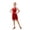 Red, variant on Girls Latin Dance Dress Sleeveless Fringe Tassel Dress for Kids Ballroom Salsa Cha Cha Rumba Competition Performance Practice with Rhinestone Mesh Neckline Open Back
