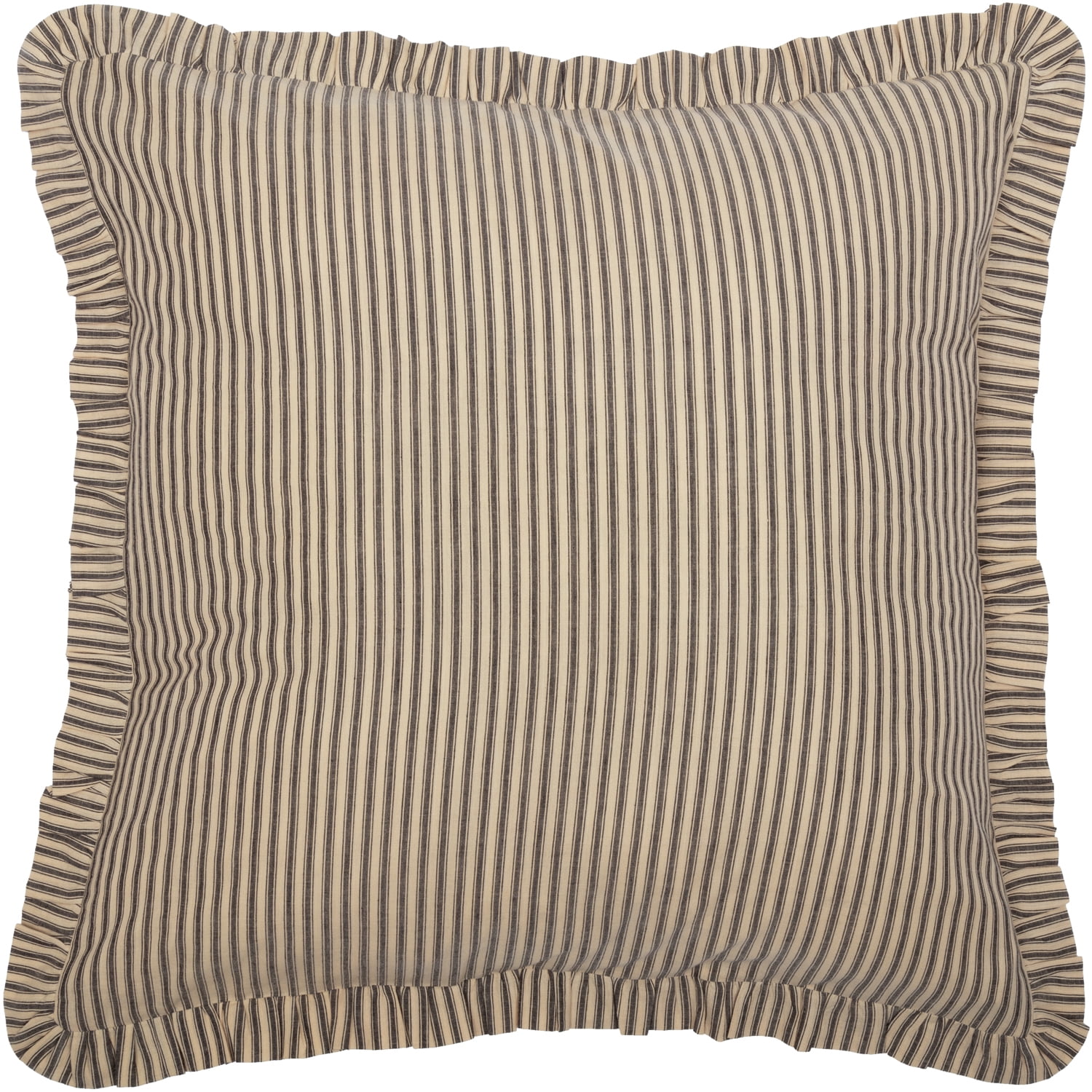 VHC Brands Sawyer Mill Ticking Stripe Euro Sham - Thumbnail 2