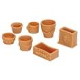 thumbnail image 3 of Miniature Simulation Flower Pot, 1/12 Resin Dollhouse Flower Pot Practical  For Doll House Decoration, 3 of 8