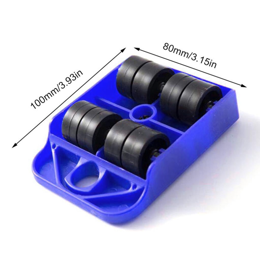 koolsoo 6xFurniture Move Tool Transport Heavy Shifter Moving Wheel Slider Blue 6 Pcs