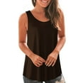 thumbnail image 2 of Tops for Women Short Sleeved Round Neck Independence Day Printed Casual Pullover Top Brown S, 2 of 6