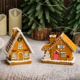 thumbnail image 6 of Lighted Miniature Christmas Gingerbread Pastel House Figurine, LED Light Up Village Cottage Tabletop Desk Decor, Festive Winter Home Decor, Xmas Party Decor, Birthday Christmas Gifts for Boys Girls, 6 of 6