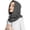 Dark Gray, variant on Oversize Hooded Scarf Hat Knit Balaclava for Women Men Winter Neck Gaiters Beanie Skull Cap Drawstring Neck Warmer