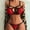 Rouge, variante sur LSLSJ Lingerie pour Femmes Lingerie Corset Dentelle Sans Armature Mousseline Racée Vêtements de Nuit sous-Vêtements Hauts+culottes