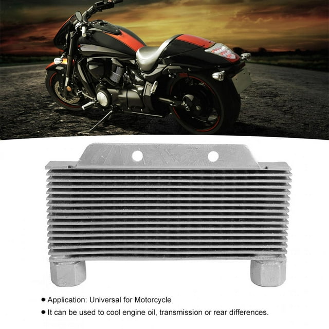 Radiador Enfriador De Aceite De Motor De Aleación De Aluminio Y Plata, Piezas Universales De Motocicleta De 15 Filas