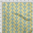 thumbnail image 3 of oneOone Georgette Viscose Fabric Stripe|Diamond & Triangle Geometric Printed Fabric 1 Yard 42 Inch Wide, 3 of 4