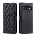 thumbnail image 3 of for Google Pixel 6a Wallet Case, Premium PU Leather Magnetic Flip Folio Case with Wrist Strap Credit Card Holder for Women Men Crossbody Strap Case Cover for Google Pixel 6a, Black, 3 of 9