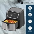 thumbnail image 4 of Culinary Chef 8.45-Quart Electric Air Fryer, Adjustable Temperature, Touch Panel Control, One-Touch Cook Functions, and 360° Rapid Cooking, 1700 Watt Power, 4 of 13