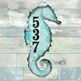 thumbnail image 4 of Seahorse Coastal Wooden House Number Sign by G. DeBrekht | Coastal Sea-Life Decor - MA98517, 4 of 8