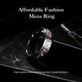 thumbnail image 7 of King Will Cross Ring for Men Black Plated Titanium Wedding Band Brown Camouflage Inlay Ring 8mm Width Faith Collection Comfort Fit Size 13, 7 of 7