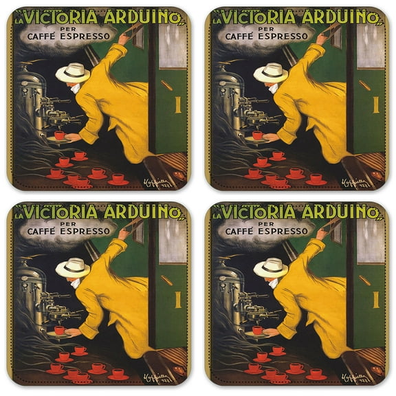 Vinyl Drink Coasters - Set of 4 - Victoria