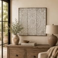 thumbnail image 3 of DecMode Gray Metal Embossed Floral Wall Decor with Gray Backing, 3 of 14