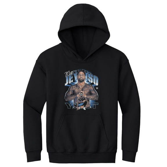 Youth 500 Level Black Jey Uso Vintage Superstar Pullover Hoodie