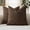 Chocolate, variant on Pack of 2 Decorative Throw Pillow Covers Soft Chenille Solid Textured Home Cushion Cases 18x18 Inch
