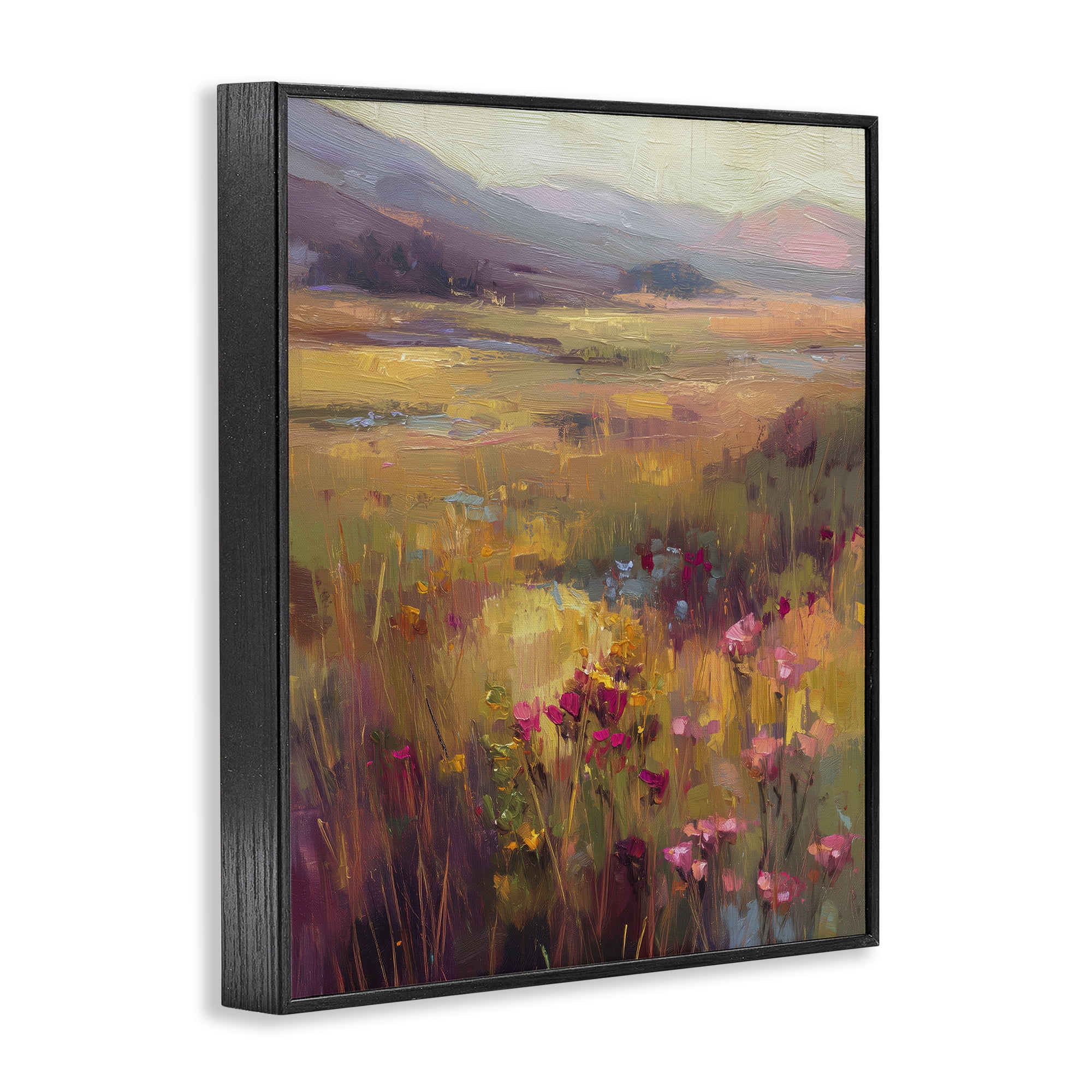 Stupell Industries Golden Waves Of Grass Black Framed Giclee Art, design by Svetlana Aleynikova