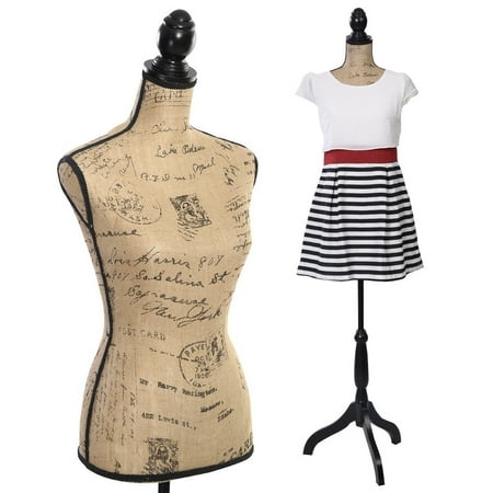 - Costway Female Mannequin Torso Dress Form Display W/ Black Tripod Stand New