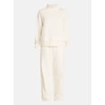 thumbnail image 5 of Scenario Women's Mock Neck Sweatshirt and Sweatpants Set, 2-Piece, Sizes XS-4X, 5 of 5