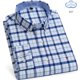 thumbnail image 1 of Chemises Oxford 100% pur coton pour hommes, chemise à carreaux à manches longues, rayée, BusinessTartan, rouge, vêtements de styliste, 1 of 4